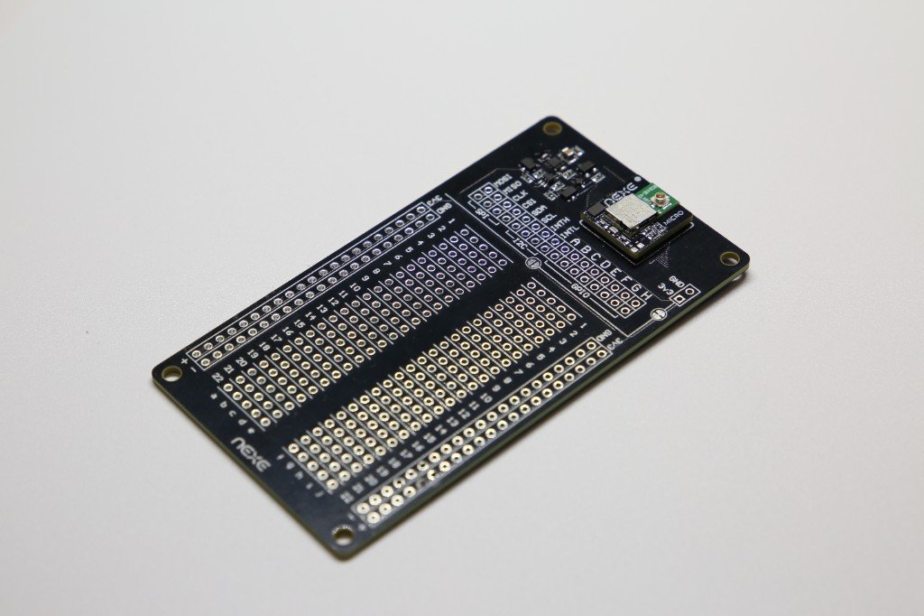 NEXE solderless breadboard with Micro module snapped in
