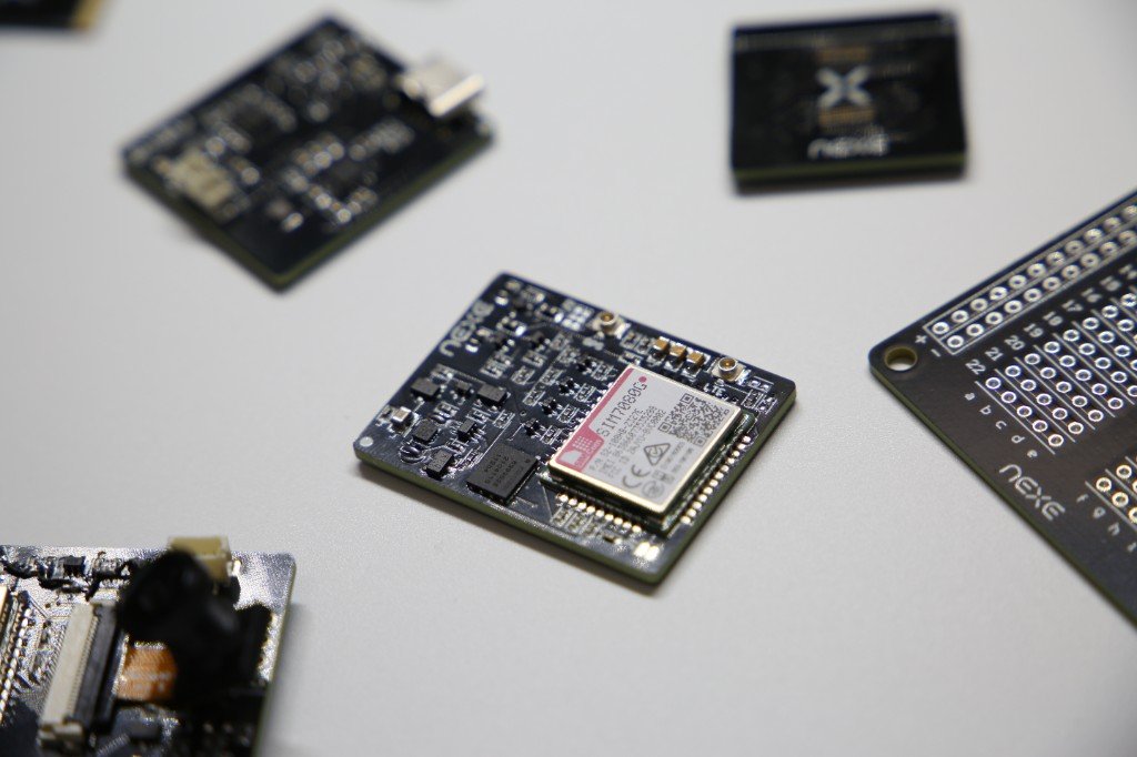 Close-up of the NEXE Cellular module
