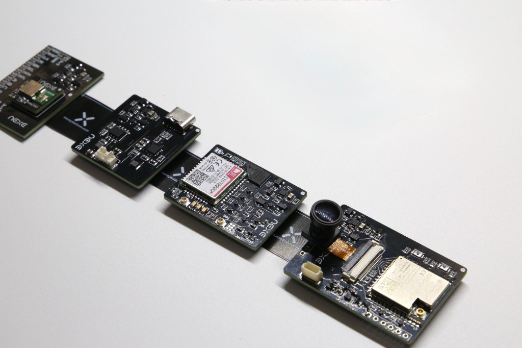 NEXE modules snapped together in a connected chain