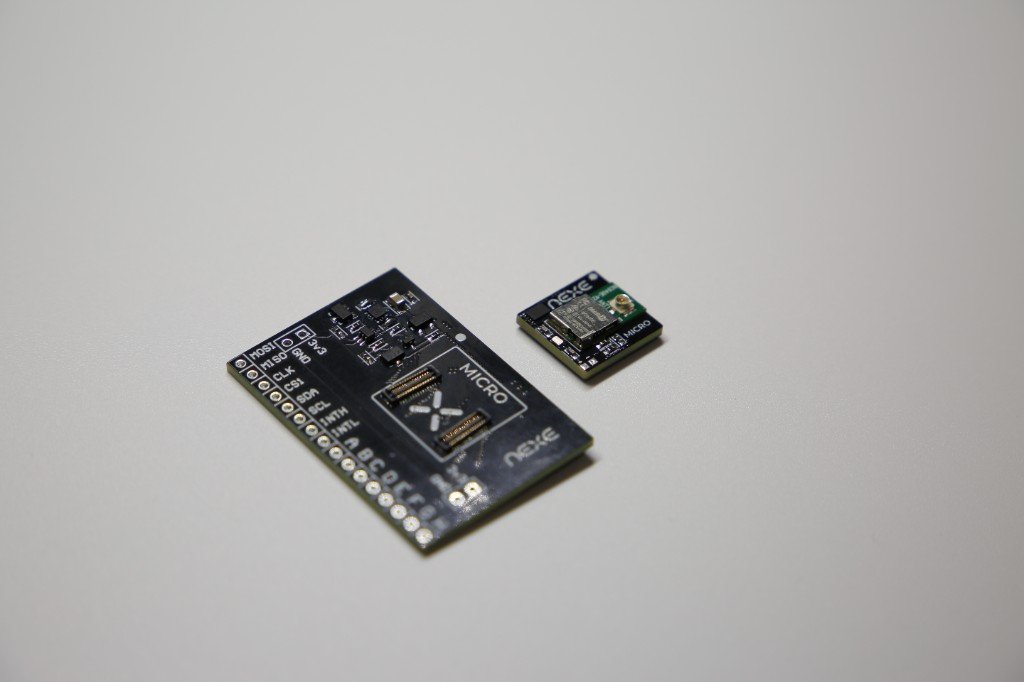 NEXE Micro carrier board and compute module side by side